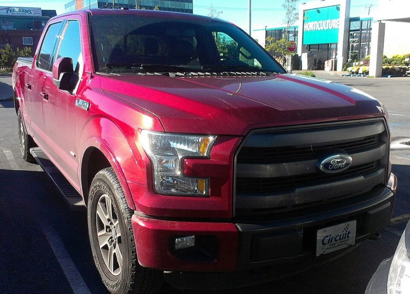 A 2015 Ford F-150, the same generation as the 2018