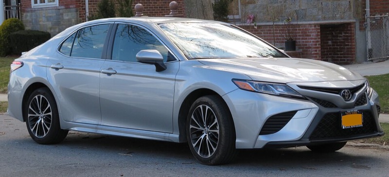 A 2018 Toyota Camry, the same generation as the 2019