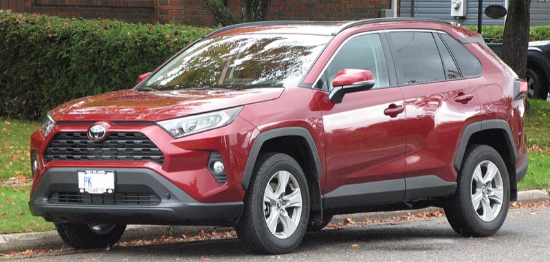 A 2020 Toyota RAV4, the same generation as the 2019